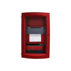 Gabinete con Puerta de Vidrio para Panel 4100ES de 2 Bahías Color Rojo - SIMPLEX