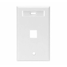 Placa de Pared Quickport de 1 Entrada Color Blanco 42080-1WS - LEVITON