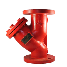 Válvula Industrial Filtro Tipo Y  UL Red Epoxy 175Psi Flange 3"