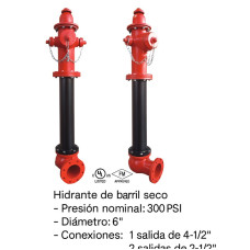 Dry Barrel Fire Hydrant,300PSI,6