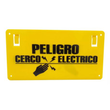 Placa Advertencia Cerco Electrico Resistente - AXXTEC