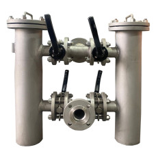 Válvula Industrial Filtro Dúplex  Mariposa Ss316 FL 150RF 3