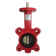 Válvula Mariposa Tipo Lug DI Red Epoxy/SS316/Viton ANSI 150 12