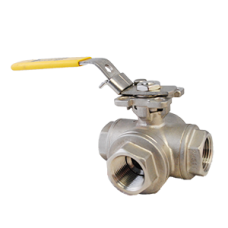 Válvula Industrial Bola Ptv Tipo L Ss316/ss316 NPT 1000Wog 2 1/2 Válvula Industrial Bola Ptv Tipo L Ss316/ss316 NPT 1000Wog 2 1/2