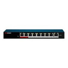 Hikvision DS-3E0109P-E/M Switch - unmanaged - 9 x 10/100 PoE + 1 x 10/100 uplink - desktop wall-moun