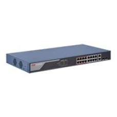 Switch PoE Inteligente Fast Ethernet de 16 Puertos DS-3E1318P-EI - Hikvision