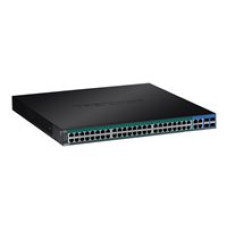 TRENDnet TPE 5240WS Switch - smart - 48 x 10/100/1000 PoE+ + 4 x combo Gigabit SFP - desktop rack-mo