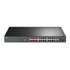 Switch PoE+ no Gestionable Gigabit de 24 puertos a 10/100 Mbps + 2 puertos SFP TL-SL1226P - TP-Link