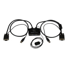 Switch Conmutador KVM De Cable Con 2 Puertos VGA Alimentado por USB SV211USB - StarTech.com