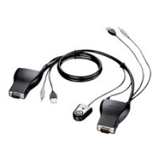 KVM 2 puertos VGA y USB con Audio - Incluye sus Cables - DLink