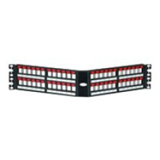 Patch Panel 48 puertos 2U vacio Angulado NEGRO - Furukawa