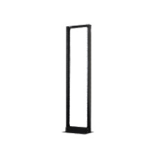 Nexxt 2 Post 7Ft. Open Rack 45U 19" Steel Black w - Sq holes - Nexxt Solutions Infrastructure