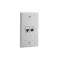 Mini-Com Faceplate sencillo 2 Puertos Off White Mini-Com Faceplate sencillo 2 Puertos Off White