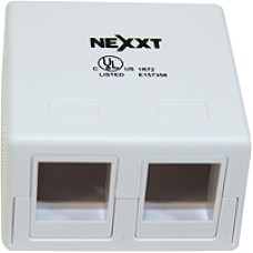 NEXXT Caja de Montaje Superficial Descargada 2 Puerto Blanco NEXXT Caja de Montaje Superficial Descargada 2 Puerto Blanco
