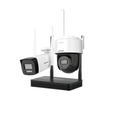 Kit Inalámbrico NVS 4CH SD + 1 Cámara Bala + 1 Cámara Domo WIFI 6 DS-J142I/NKS422W03H - Hikvision