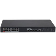 Switch Administrable L2 16P PoE Gigabit + 2P Gigabit + 2P SFP 240W S4220-16GT-240  - DAHUA