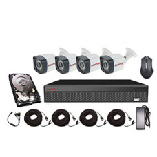 KIT XVR 4CH 4 BULLET 2MP 1HDD 1TB FPODER Y CABLE 18M - Safecom