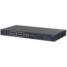 Switch Administrable 16 Puertos PoE + 2 Puertos Gigabit / 2 Puertos SFP 130W CS4218-16ET-135 - DAHUA